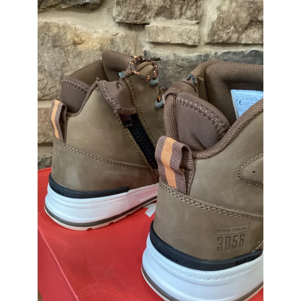 Hard Yakka 3056 Mens Size 10.5 Composite Safety Toe Work Boots Oak Brown New